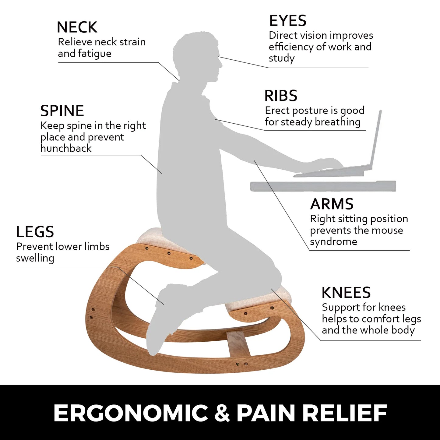 WOODEN KNEELING CHAIR