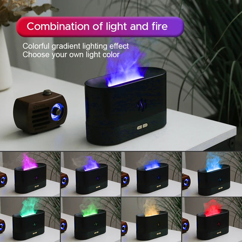 FLAME OIL DIFFUSER AIR HUMIDIFIER