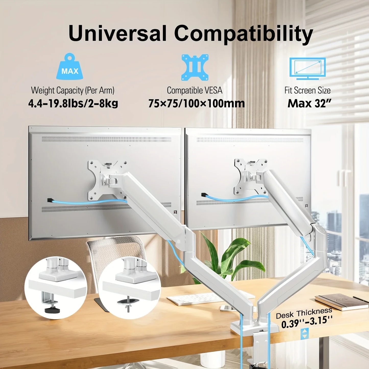13-32" Screen Dual Monitor Mount