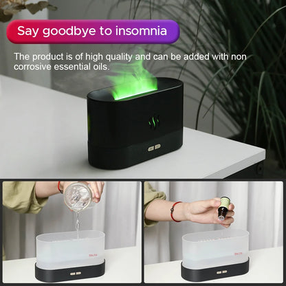 FLAME OIL DIFFUSER AIR HUMIDIFIER